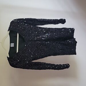 Adult sequin romper Black size M